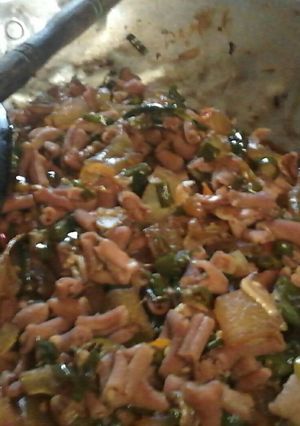 Foto resep Oseng kenyel usus lombok ijo😋