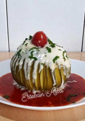Una foto de Zapallo verde relleno