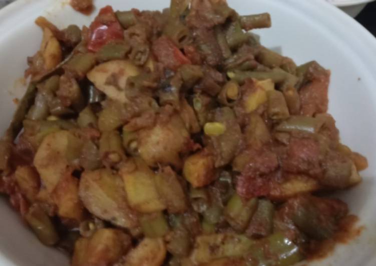 Simple Way to Prepare Any-night-of-the-week Beans aloo ki sabji