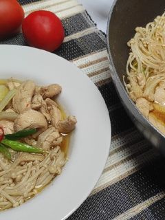 Foto resep Semur Jamur Enoki, Tofu & Ayam