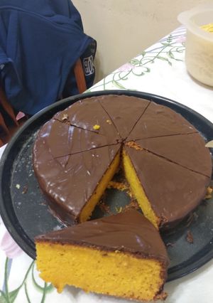 Una foto de Torta de zanahoria en licuadora