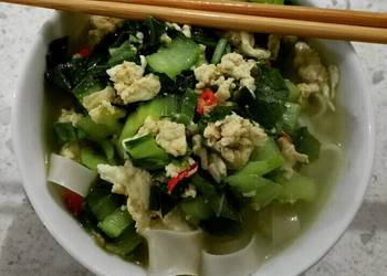 Update, Make Recipe Rice Noodle Soup Vegetarian Vegan Home Style