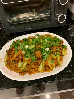 A picture of Stir Fried Udon Noodles.
