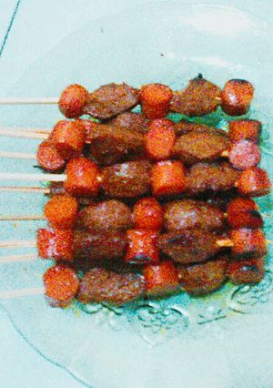 Foto resep Sate bakso sosis