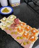 Bandeja de Canapés Variados (Muy Fáciles) Salmón, aguacate y sobras