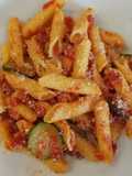 Garganelli with courgette and speck