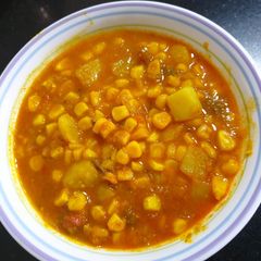 A picture of Aloo sweet corn sabzi.