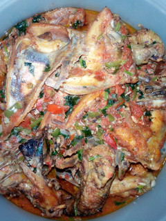 A picture of Kienyeji chicken stew.