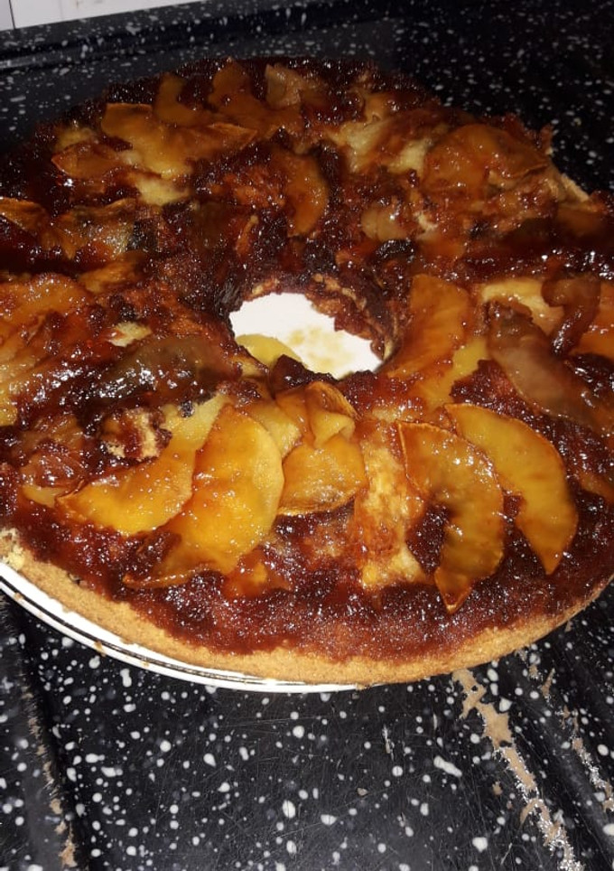 Una foto de Tarta invertida de manzana