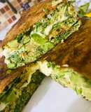 TORTILLA DE ACELGA RELLENA CON QUESO FRESCO 🥘🧀🥯🍷🍽️🥞