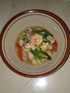 Foto resep Tumis jamur pakcoy with shrimp endolita