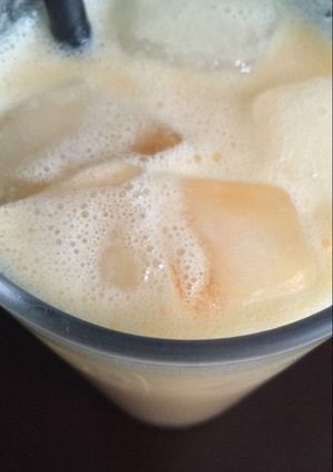 Una foto de Agua de melón con yogurt