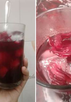 Hình của món Siro hoa bụp giấm (atiso đỏ).