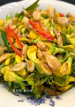 Hình của món Gỏi Tép Đồng Bông Điên Điển Miền Tây.