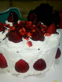 Una foto de Postre de frutillas