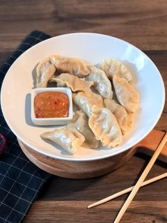 Lachs-Dumplings mit Mango-Salsa Rezepthauptbild