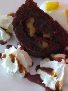 Una foto de Brownie de nueces