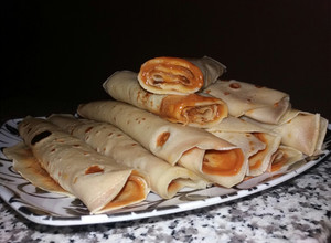 Una foto de Panqueques con manjar