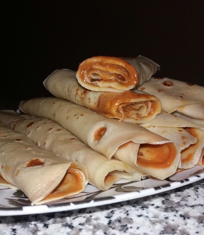 Una foto de Panqueques con manjar