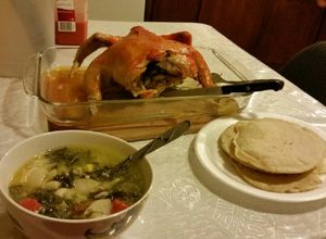 Una foto de Sopa de gallina horneada