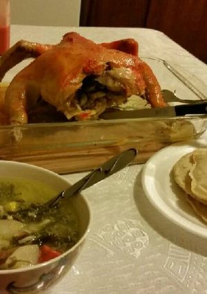 Una foto de Sopa de gallina horneada