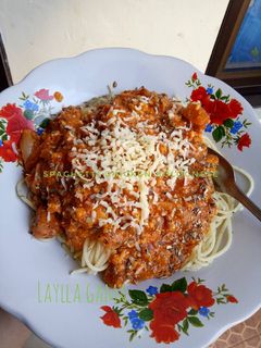 Foto resep Spaghetti chicken bolognese
