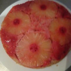 A picture of Pineapple upside down.