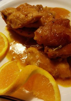 Foto principal de Pechuga de pollo a la naranja con toque oriental