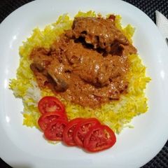 A picture of #Week4challenge Chicken Biryani.