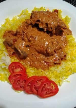 A picture of #Week4challenge Chicken Biryani.
