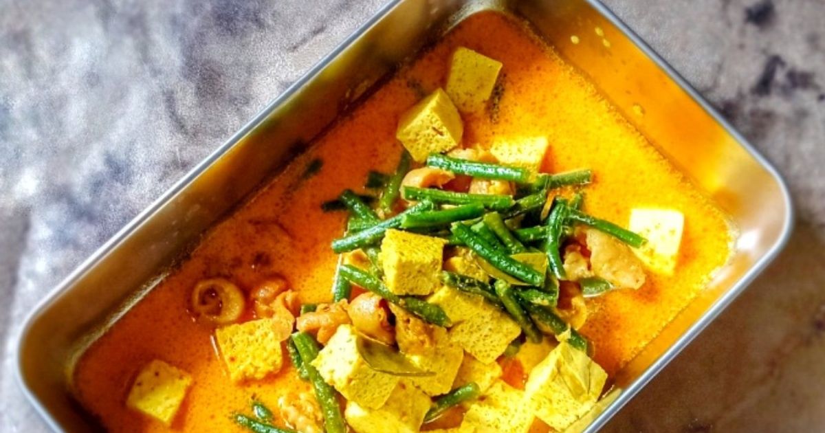 Gulai Kacang Panjang Kulit Ayam