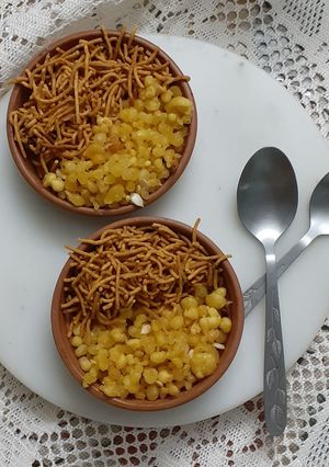 A picture of Meetha Boondi Sev.