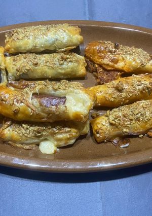 Una foto de Rollitos de hojaldre rellenos