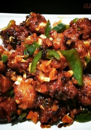 A picture of Crispy bread chilli recipe (chinese starter).