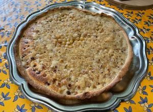 Une photo de Tarte aux groseilles blanches et grenade