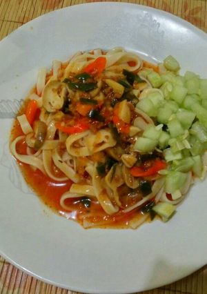 Foto resep Fettuccine jamur super pedas