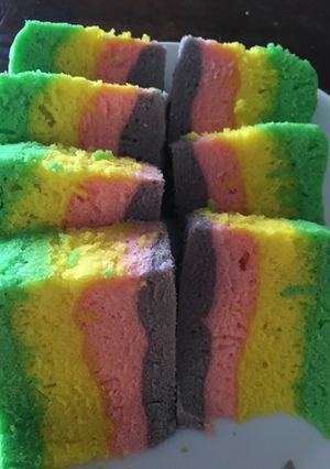 Foto resep Rainbow cake kukus