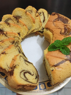 Foto resep Marble Cake/ Marmer Cake/ Bolu Jadul Metode ALL IN ONE