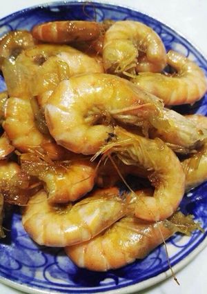 Hình của món Tôm đất rim mặn.
