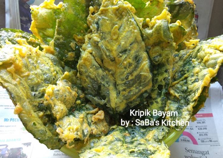 Resep 07 Kripik Bayam Renyah Tahan Lama Oleh Saba S Kitchen Cookpad