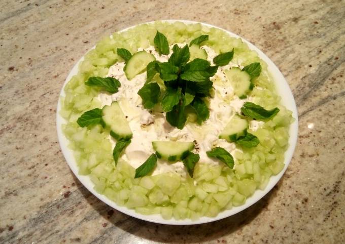 Steps to Make Award-winning Yogurt cucumber salad