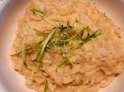 Una foto de risotto queso azul