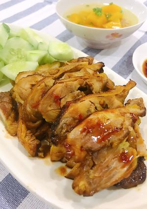 Hình của món Gà khìa nước dừa.