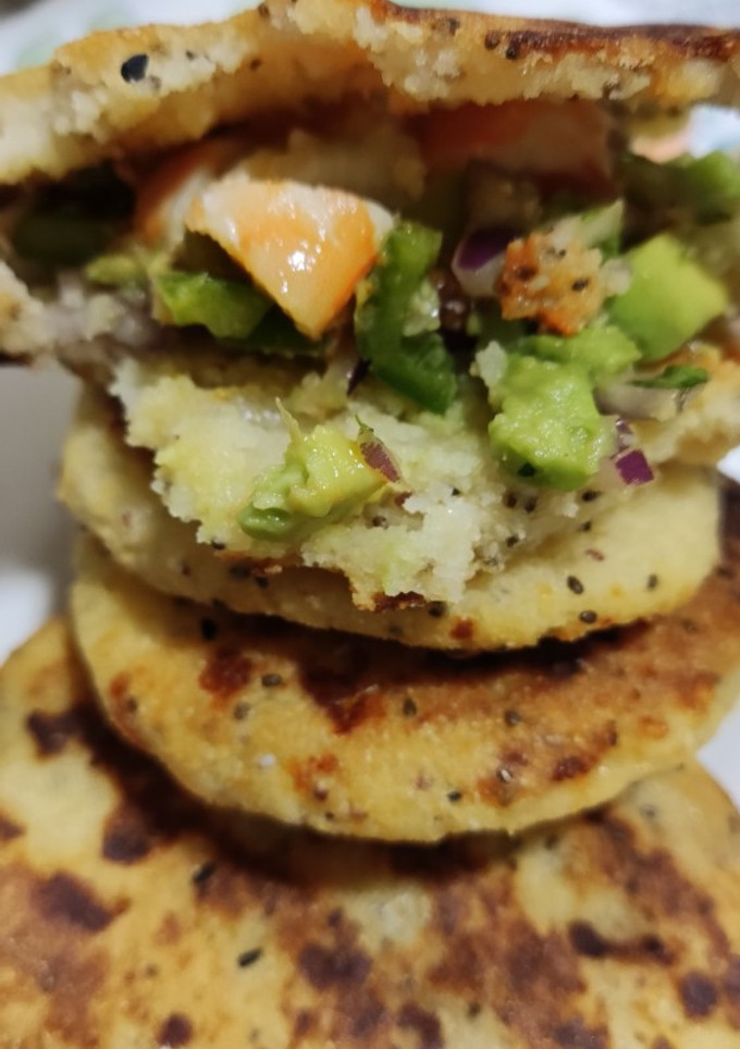 Una foto de Arepa