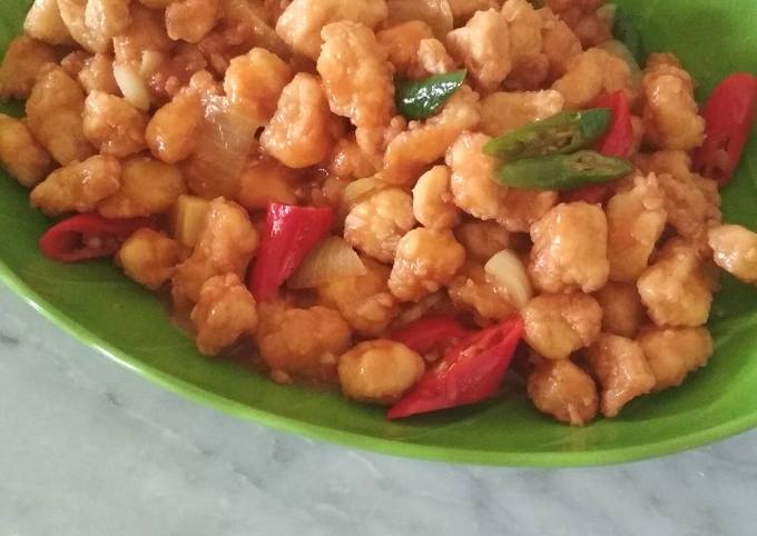 Langkah Mudah untuk Menyiapkan Chicken Popcorn Asam Manis Anti Gagal