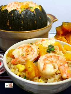 南瓜蝦仁蛋炒飯 的食譜成品照片