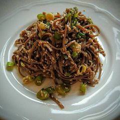 A picture of SarahsBD - Soba Noodles with Spring onions and Sesame seeds.