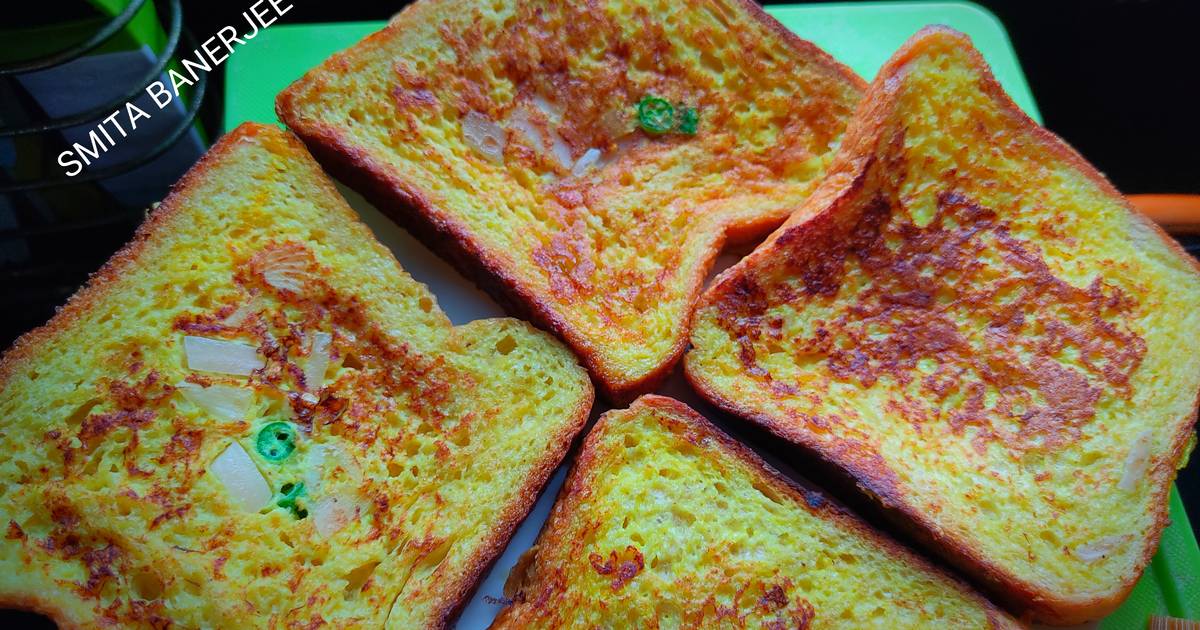Smita Banerjee দ্বারা ডিম পাউরুটি টোস্ট(dim pauruti toast recipe in