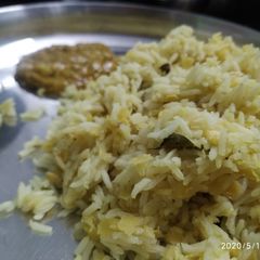 A picture of Khichidi Redgram and Rice.