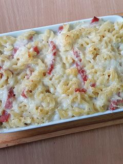 รูปของ Fusilli Pasta Ham Au Gratin